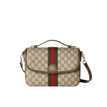 Gucci Ophidia Medium Structured Handbag Beige & Brown