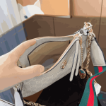 Gucci Ophidia Mini Top Handle Bag Beige & White - Image 4