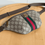 Gucci Ophidia Small Belt Bag Beige and Dark Brown - Image 5