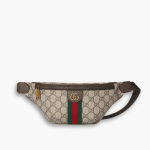 Gucci Ophidia Small Belt Bag Beige and Dark Brown