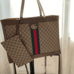 Gucci Ophidia Soft GG Supreme Canvas Tote Bag Brown - Image 3