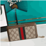 Gucci Ophidia Zip Around Wallet Brown - Image 6