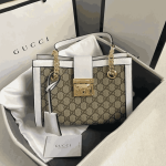 Gucci Padlock Small GG Shoulder Bag White GG Supreme Canvas - Image 3