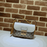 Gucci Padlock Shoulder Bag Orange White GG Canvas - Image 5