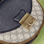 Gucci Padlock Shoulder Bag Black Brown Canvas - Image 3