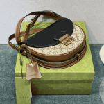 Gucci Padlock Shoulder Bag Black Brown Canvas - Image 2