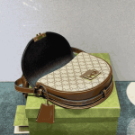 Gucci Padlock Shoulder Bag Black Brown Canvas - Image 4