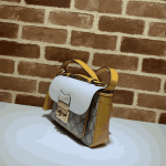 Gucci Padlock Shoulder Bag Orange White GG Canvas - Image 3