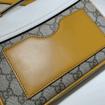 Gucci Padlock Shoulder Bag Orange White GG Canvas - Image 4