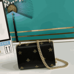 Gucci Padlock Bee Star Shoulder Bag Black Leather - Image 4