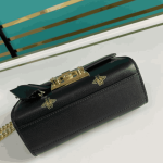 Gucci Padlock Bee Star Shoulder Bag Black Leather - Image 7