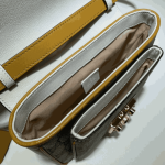 Gucci Padlock Shoulder Bag Orange White GG Canvas - Image 8