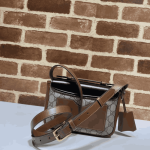 Gucci Padlock Shoulder Bag Black Brown GG Canvas - Image 4