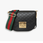 Gucci Padlock Shoulder Bag Black Leather