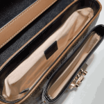 Gucci Padlock Shoulder Bag Black Brown GG Canvas - Image 7