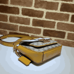 Gucci Padlock Shoulder Bag Orange White GG Canvas - Image 6