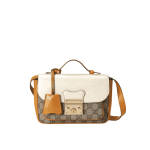 Gucci Padlock Shoulder Bag Orange White GG Canvas