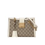 Gucci Padlock Small GG Shoulder Bag White GG Supreme Canvas