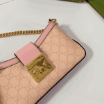 Gucci Padlock Small Shoulder Bag GG Pink Canvas - Image 7