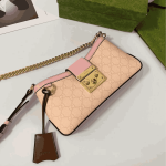 Gucci Padlock Small Shoulder Bag GG Pink Canvas - Image 6