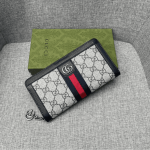 Luxury Monogram Zip-Around Wallet – Black - Image 2