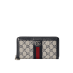 Luxury Monogram Zip-Around Wallet – Black