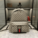 Gucci Ophidia Medium Beige and Dark Brown Monogram Backpack - Image 3