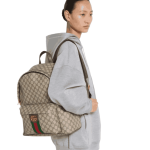 Gucci Ophidia Medium Beige and Dark Brown Monogram Backpack - Image 5