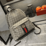 Gucci Ophidia Medium Beige and Dark Brown Monogram Backpack - Image 4