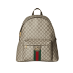 Gucci Ophidia Medium Beige and Dark Brown Monogram Backpack