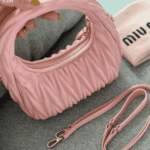 Miu Miu Wander Matelassé Leather Hobo Bag Pink - Image 6