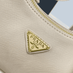 Prada Re-Edition 2005 Saffiano Leather Shoulder Bag Beige - Image 2