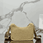 Prada Re-Edition 2005 Natural Raffia Crochet Shoulder Bag - Image 2