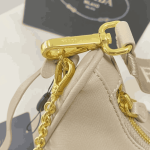Prada Re-Edition 2005 Saffiano Leather Shoulder Bag Beige - Image 5