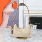 Prada Re-Edition Crochet Shoulder Bag Beige - Image 3