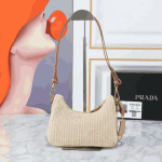 Prada Re-Edition Crochet Shoulder Bag Beige - Image 5