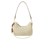 Prada Re-Edition Crochet Shoulder Bag Beige