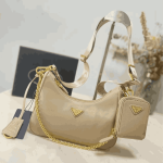 Prada Re-Edition 2005 Saffiano Leather Shoulder Bag Beige - Image 6
