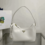 Prada Re-Edition Saffiano Leather Shoulder Bag White - Image 2