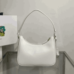Prada Re-Edition Saffiano Leather Shoulder Bag White - Image 3