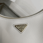 Prada Re-Edition Saffiano Leather Shoulder Bag White - Image 4