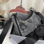 Prada Re-Edition 2005 Crystal Embellished Satin Shoulder Bag - Image 2