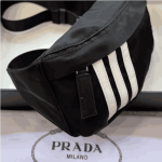 Prada x Adidas Re-Nylon & Saffiano Leather Belt Bag Black - Image 2