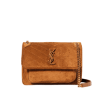 Saint Laurent Niki Baby Chain Bag Brown Suede Leather