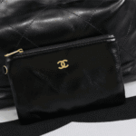 Chanel 22 Shiny Leather Handbag Black - Image 2