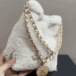 Chanel 22 Mini Fleece Handbag Creamy White - Image 4
