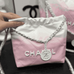 Chanel 22 Mini Patent Gradient Leather Handbag White & Pink - Image 2
