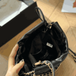 Chanel 22 Mini Shiny Leather Handbag Black - Image 5