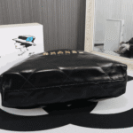 Chanel 22 Shiny Leather Handbag Black - Image 4