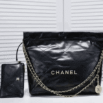 Chanel 22 Small Leather Handbag Black with Gold-Tone Hardware - Image 2